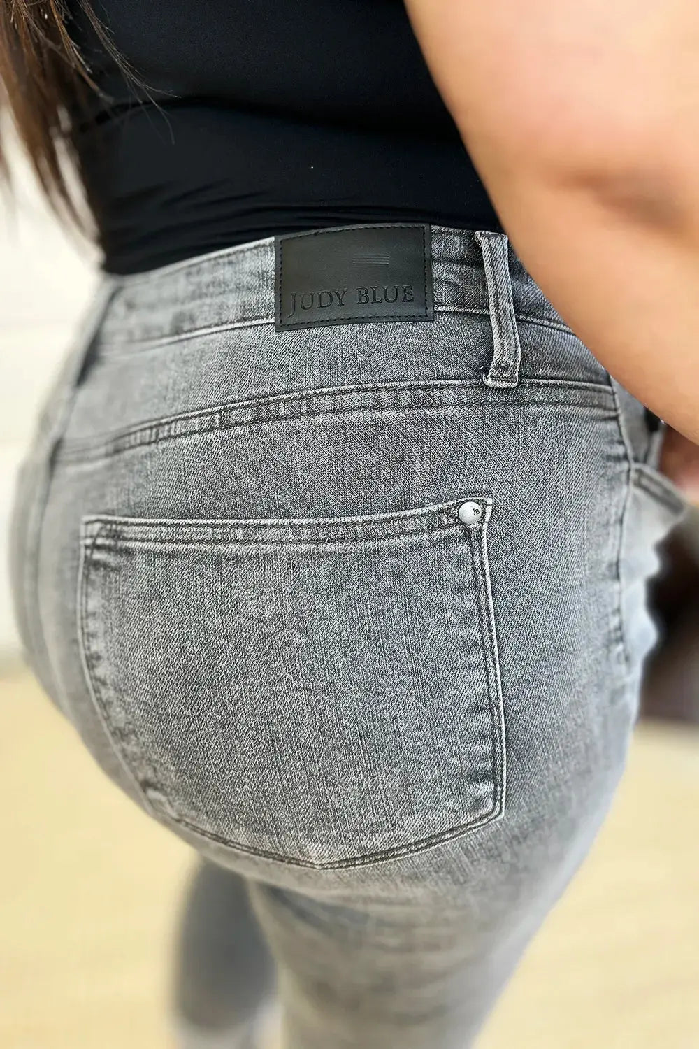 Judy Blue Jeans - Full Size Button Fly High Waist Cuffed Capris