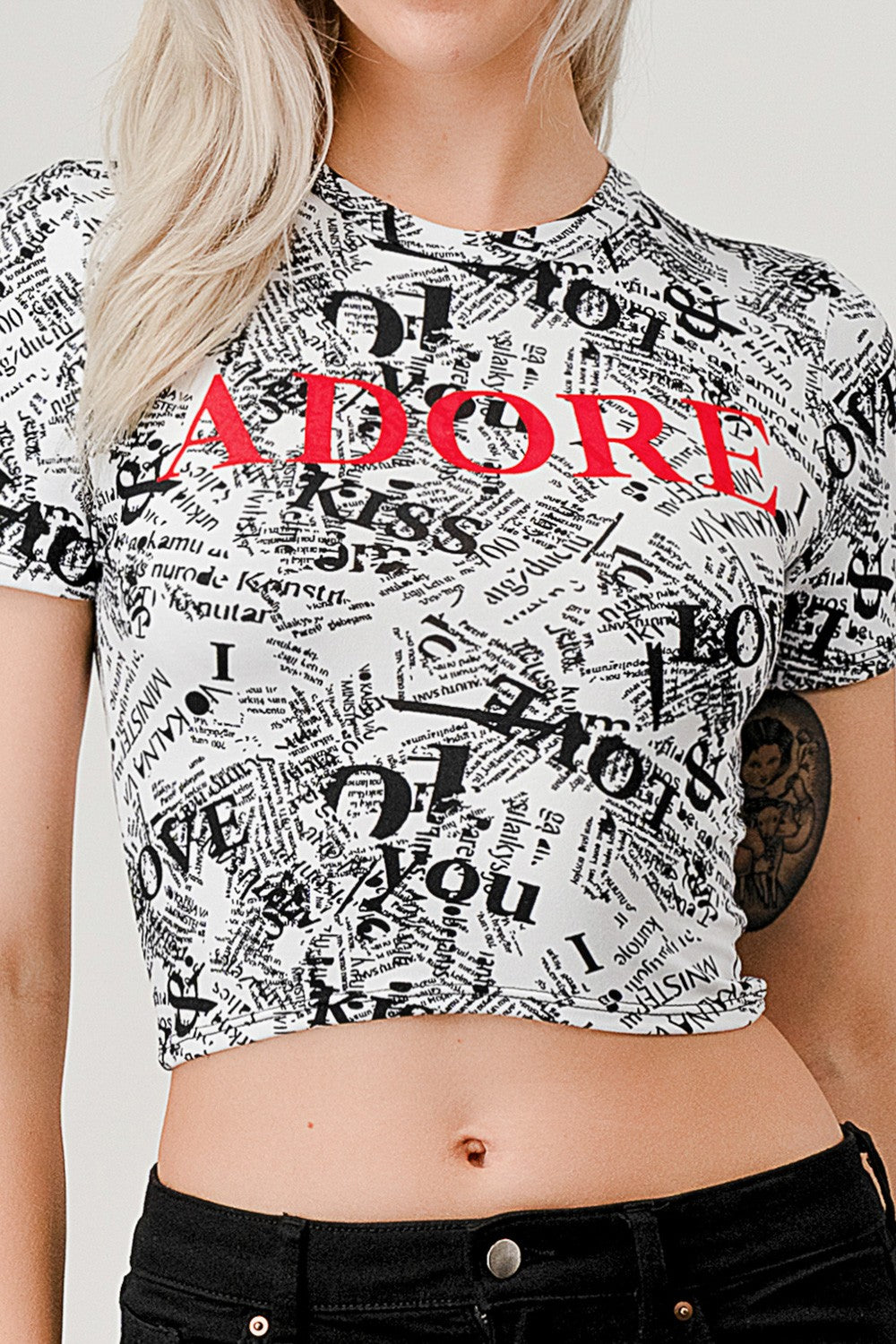 Adore Graphic Crop Top
