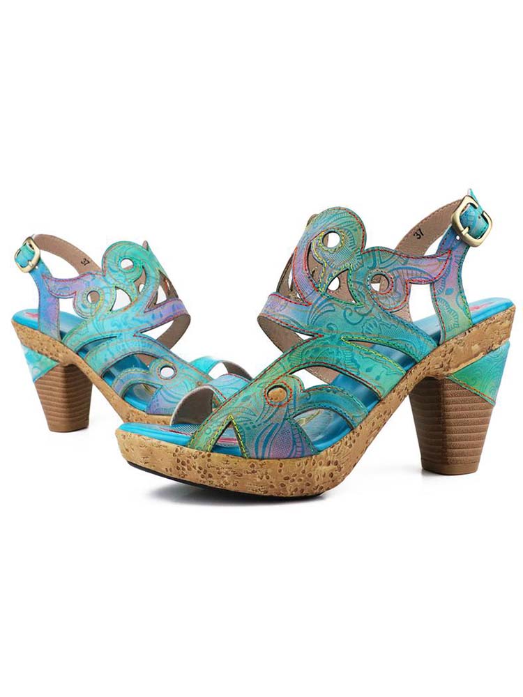 Starlit Hand Painted Leather Sandals For Bold Confidence