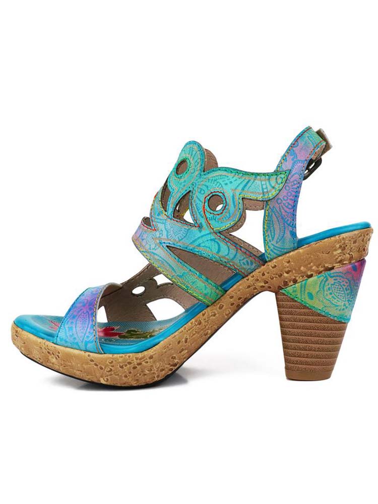 Starlit Hand Painted Leather Sandals For Bold Confidence