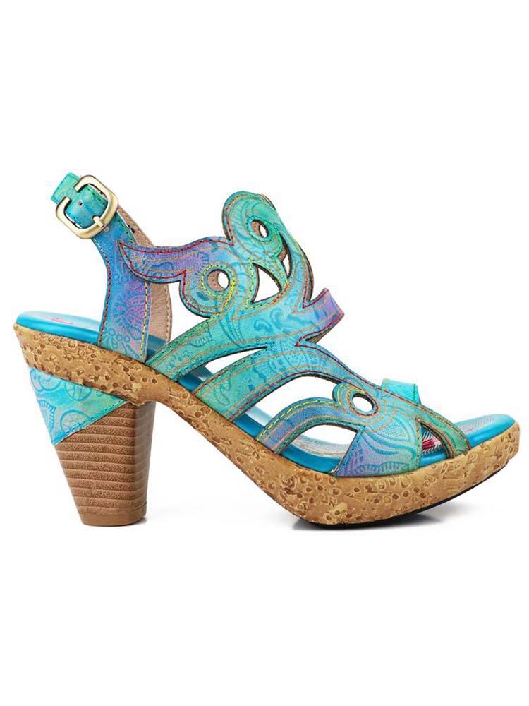 Starlit Hand Painted Leather Sandals For Bold Confidence