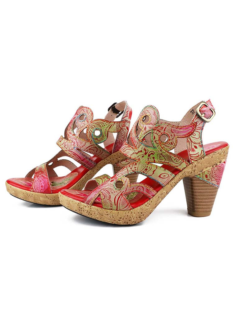 Starlit Hand Painted Leather Sandals For Bold Confidence