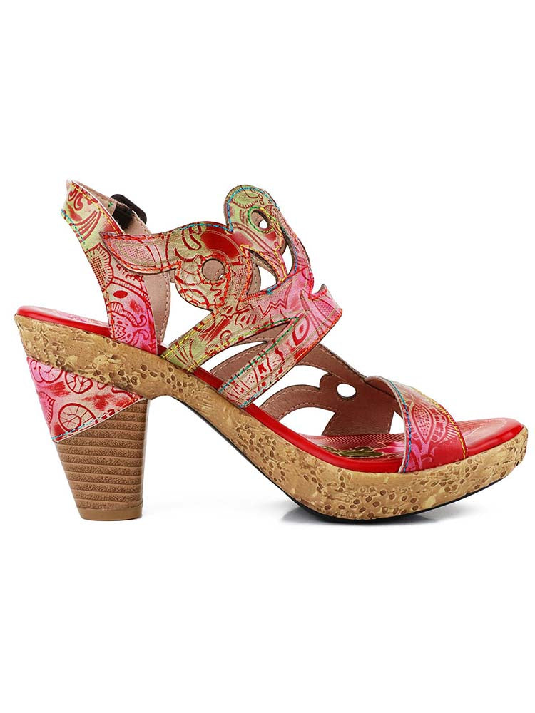 Starlit Hand Painted Leather Sandals For Bold Confidence
