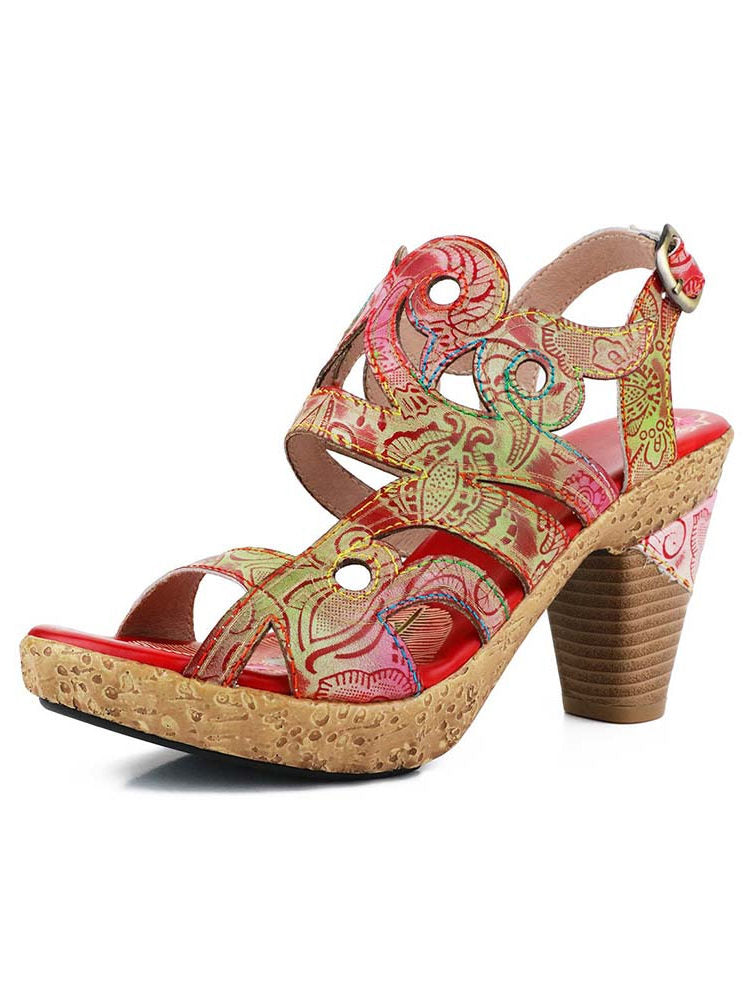 Starlit Hand Painted Leather Sandals For Bold Confidence