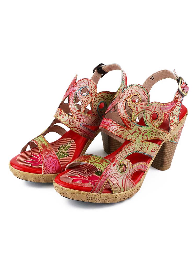 Starlit Hand Painted Leather Sandals For Bold Confidence