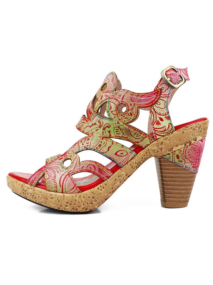 Starlit Hand Painted Leather Sandals For Bold Confidence