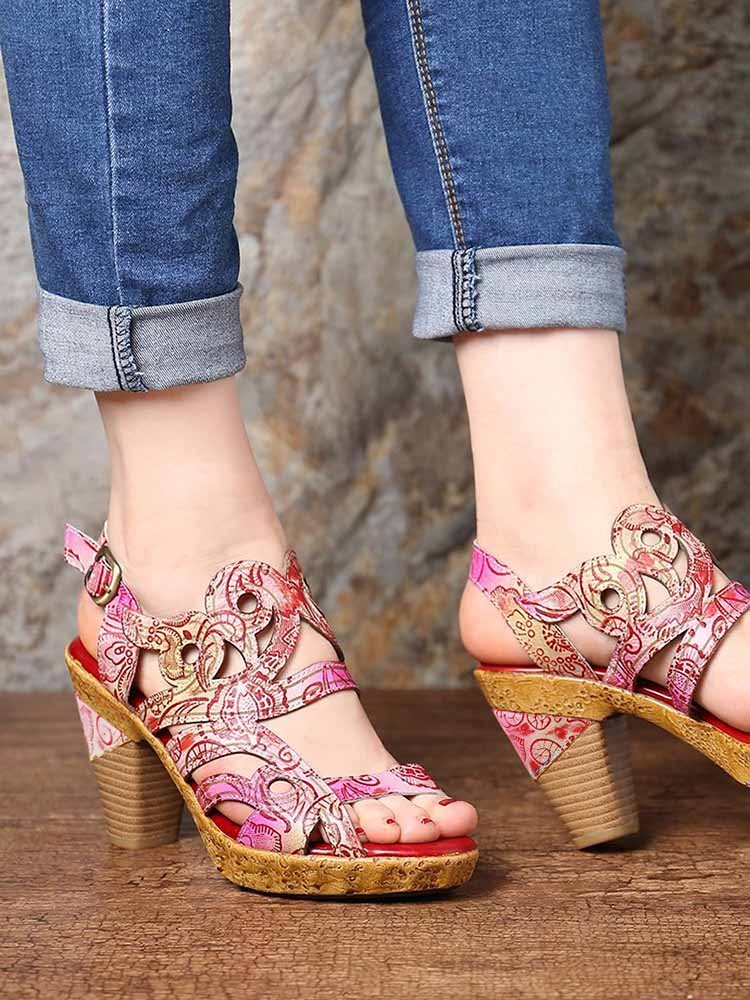 Starlit Hand Painted Leather Sandals For Bold Confidence