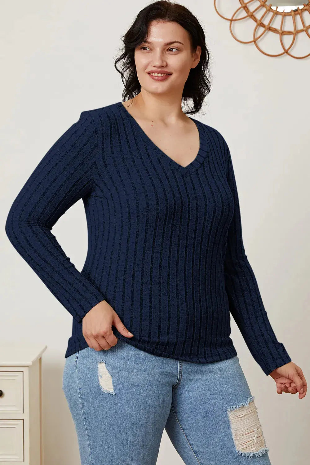 Celestial Comfort Ribbed Long Sleeve Tee