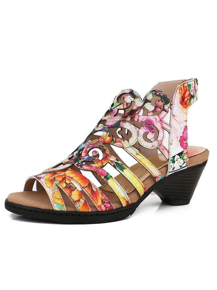 Stellar Confidence Elyse Genuine Leather Chic Sandals