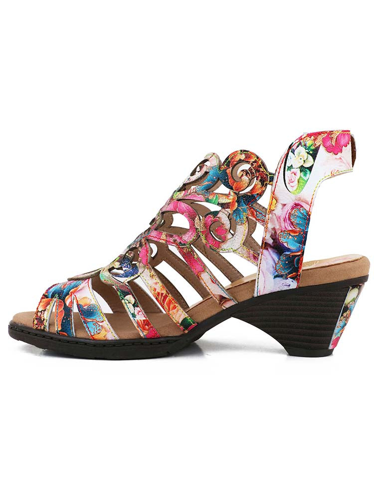 Stellar Confidence Elyse Genuine Leather Chic Sandals