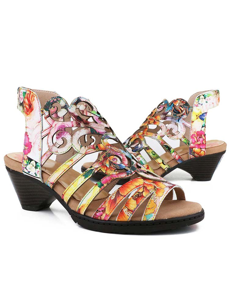 Stellar Confidence Elyse Genuine Leather Chic Sandals