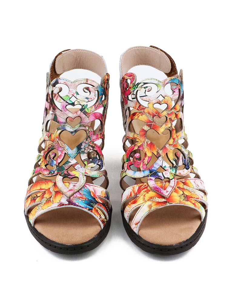 Stellar Confidence Elyse Genuine Leather Chic Sandals