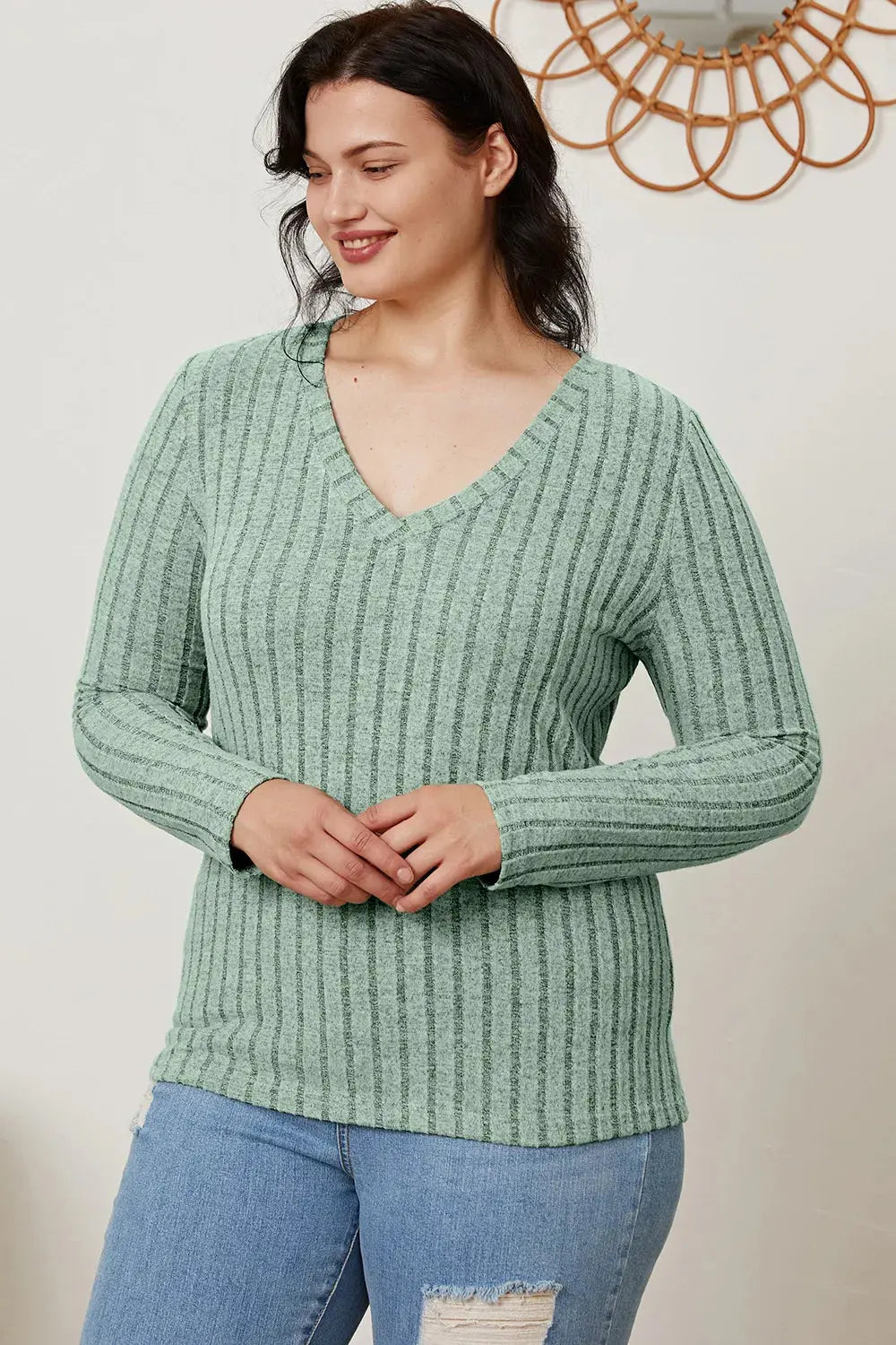 Celestial Comfort Ribbed Long Sleeve Tee