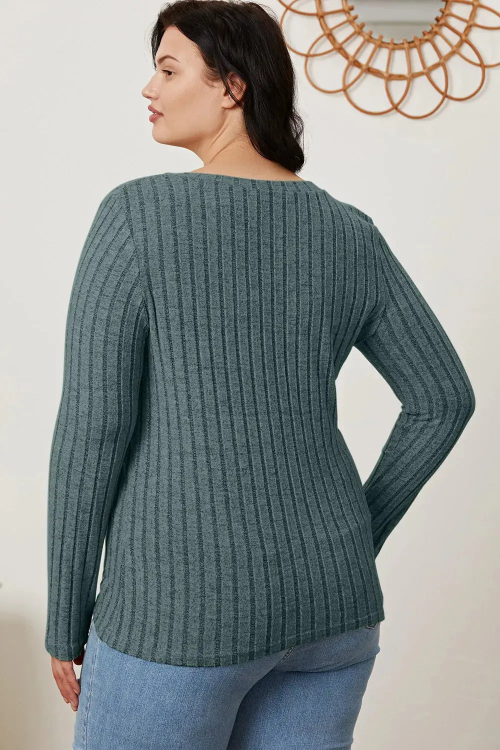 Celestial Comfort Ribbed Long Sleeve Tee