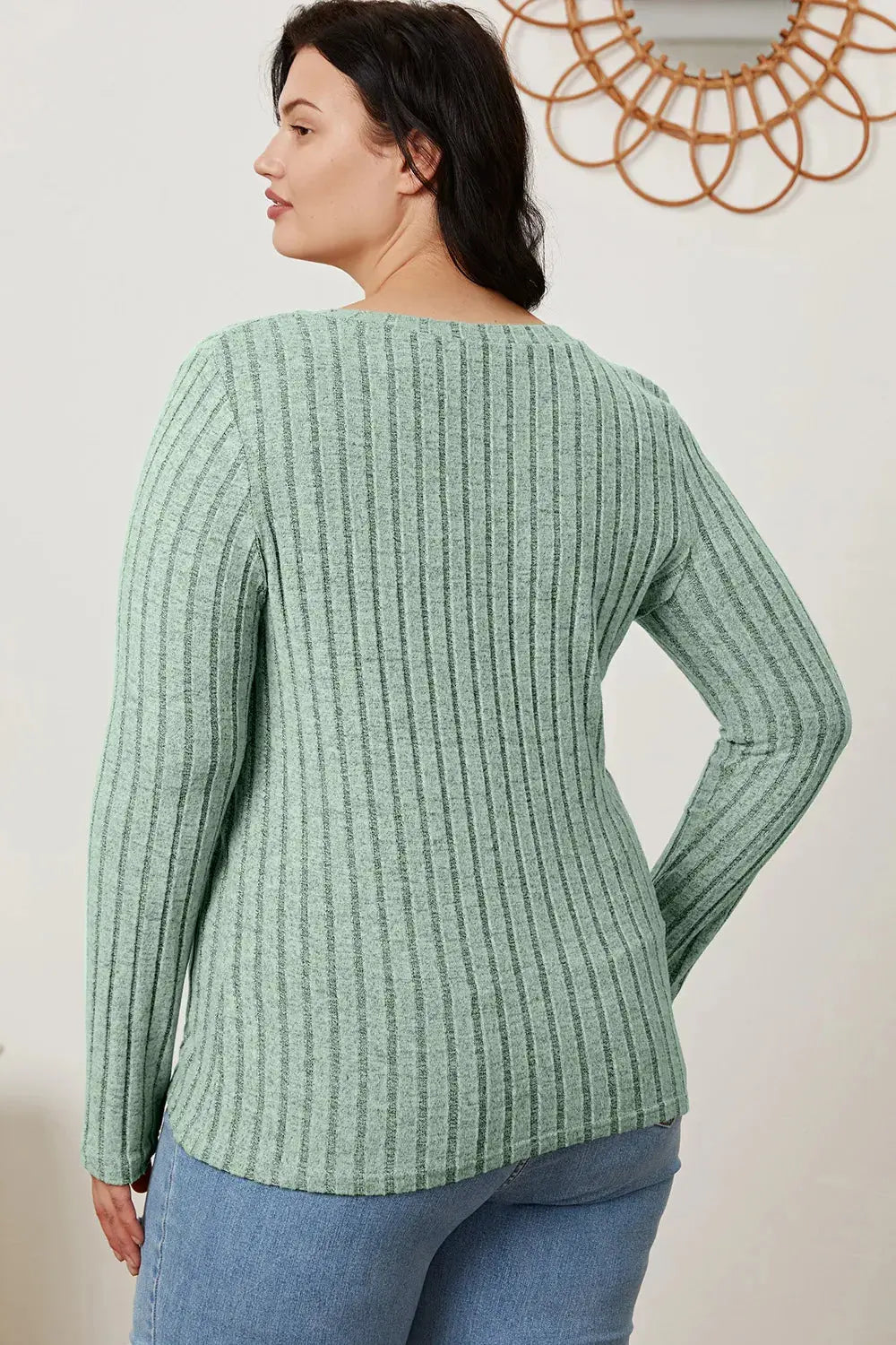 Celestial Comfort Ribbed Long Sleeve Tee