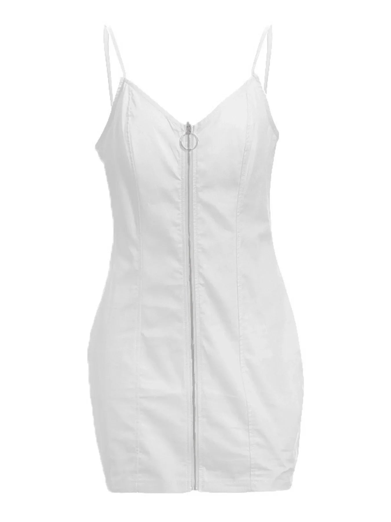 Zip-Front Bodycon Mini Dress – Plus Size