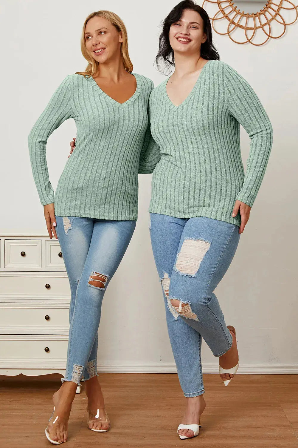 Celestial Comfort Ribbed Long Sleeve Tee