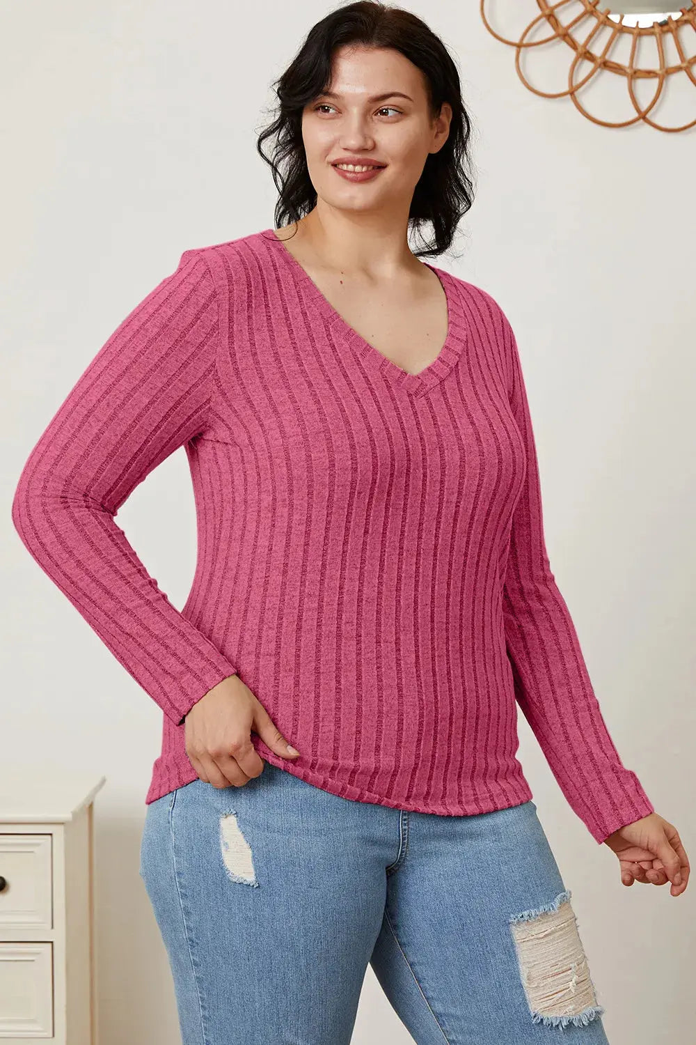 Celestial Comfort Ribbed Long Sleeve Tee