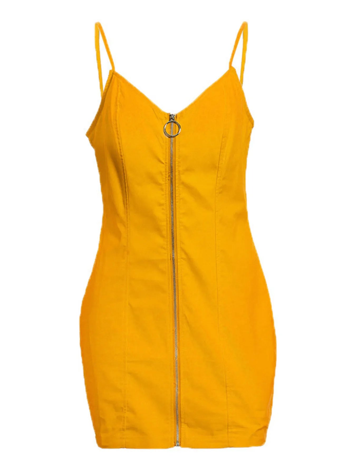 Zip-Front Bodycon Mini Dress – Plus Size