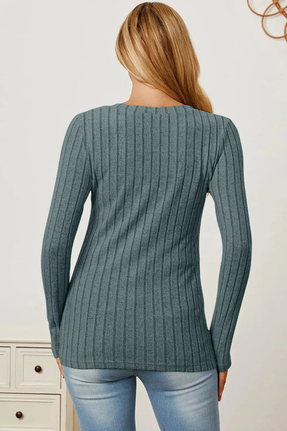 Celestial Comfort Ribbed Long Sleeve Tee