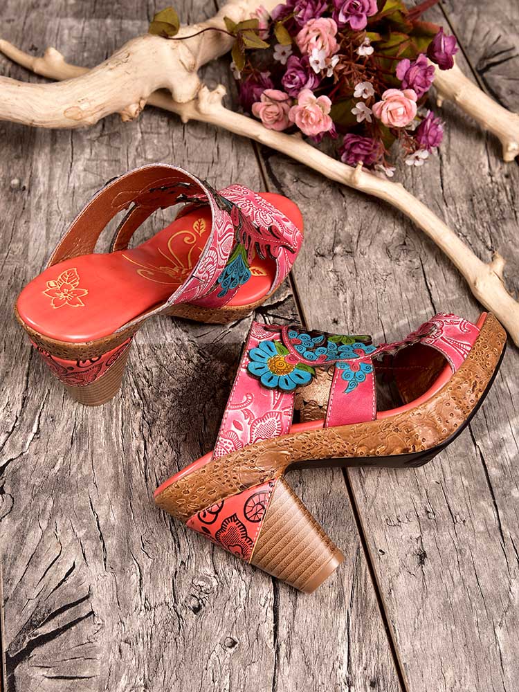 Starlit Confidence Fishmouth Genuine Leather Sandals