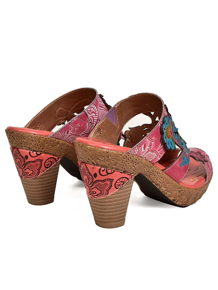 Starlit Confidence Fishmouth Genuine Leather Sandals