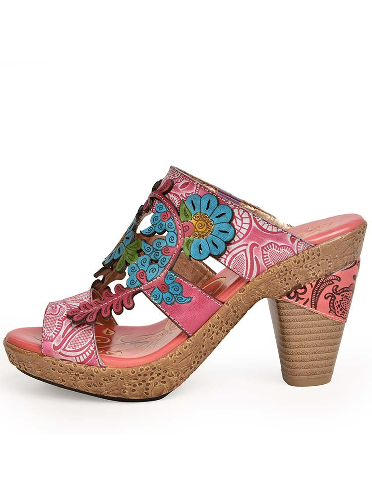 Starlit Confidence Fishmouth Genuine Leather Sandals