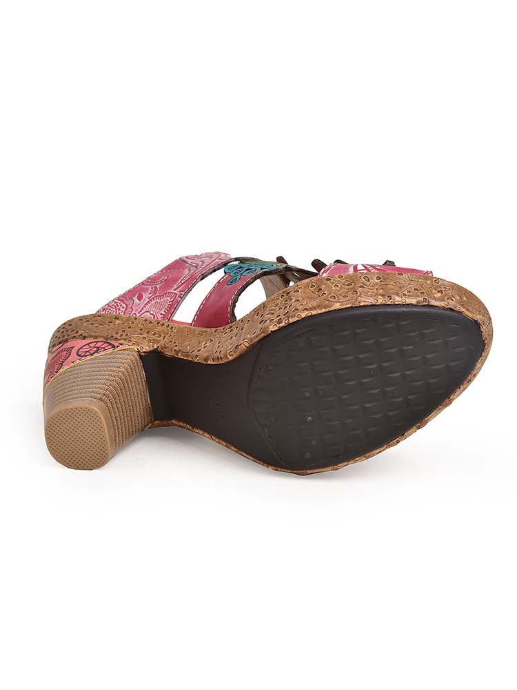 Starlit Confidence Fishmouth Genuine Leather Sandals