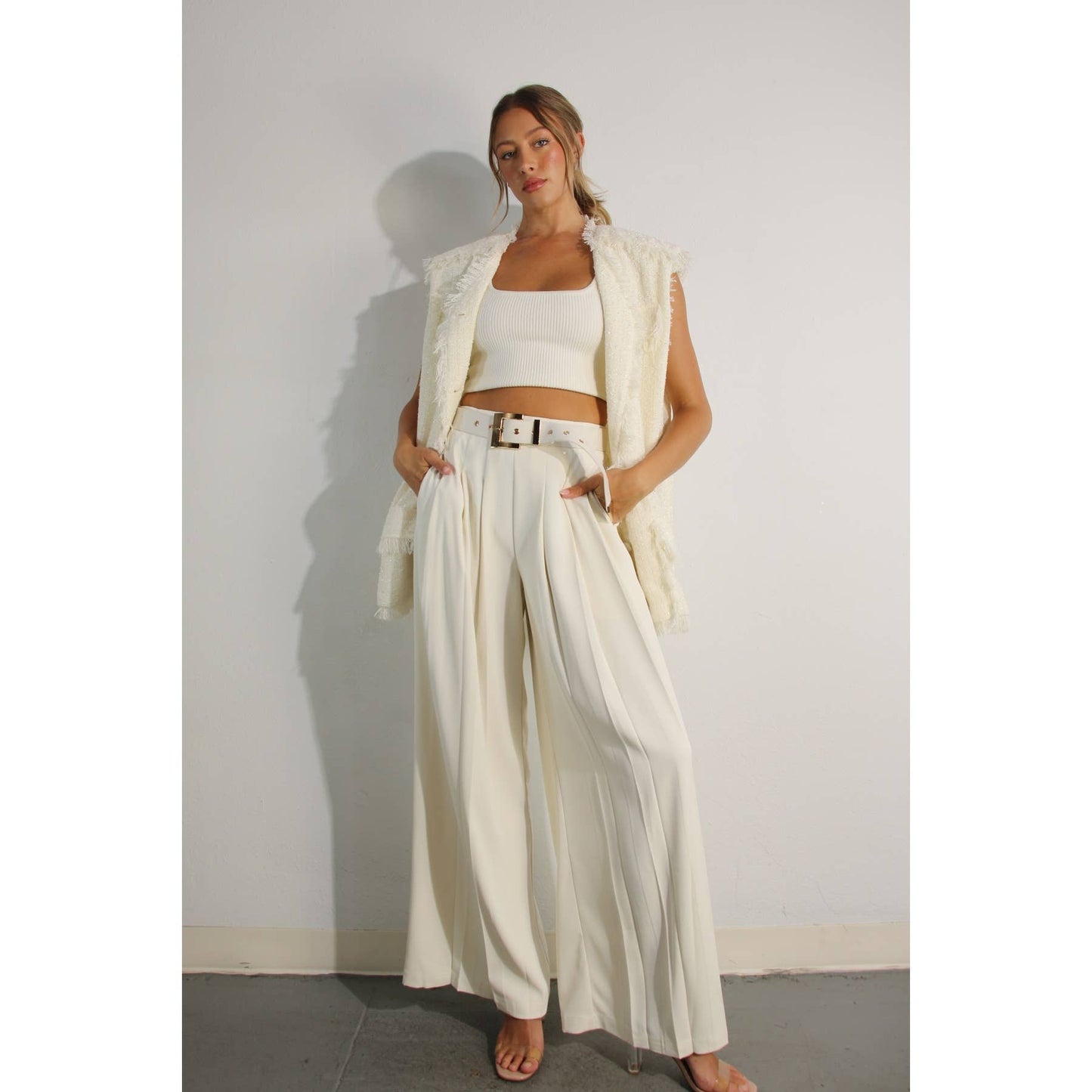 The Stassi Oversized Vest Jacket and Pants Set
