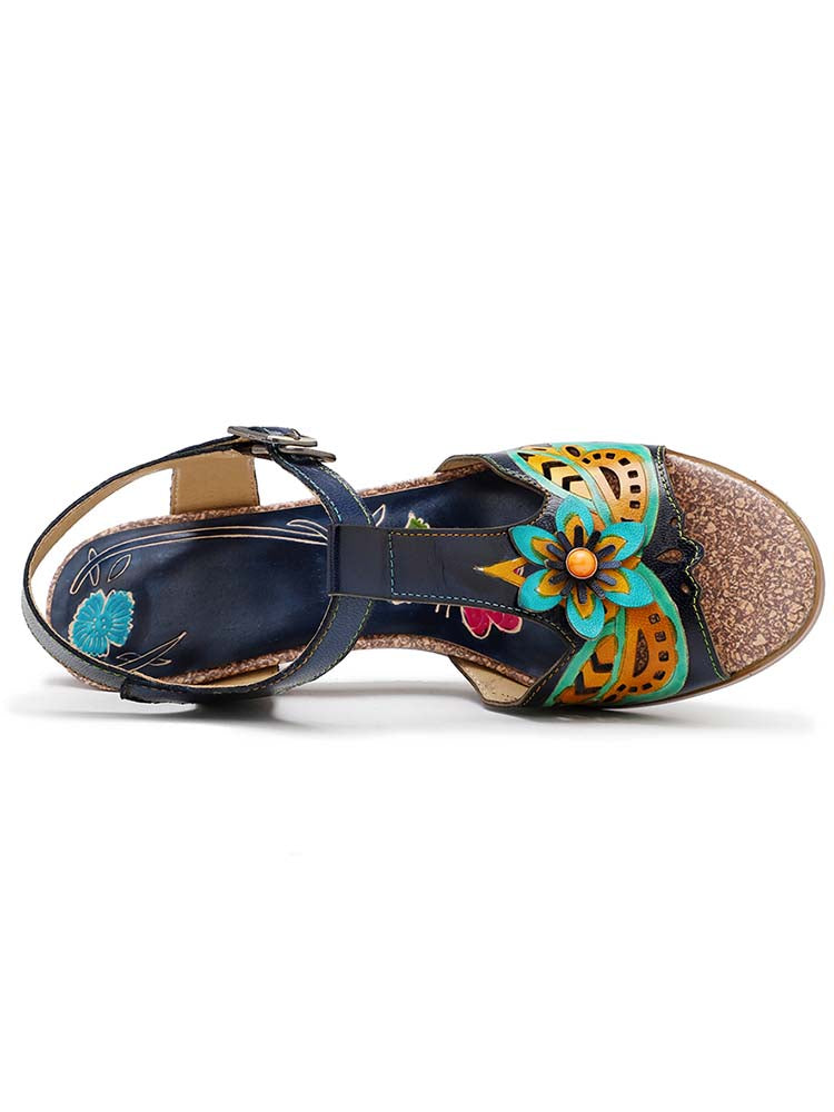Starlit Retro Stripe Heel Sandals Radiate Confidence