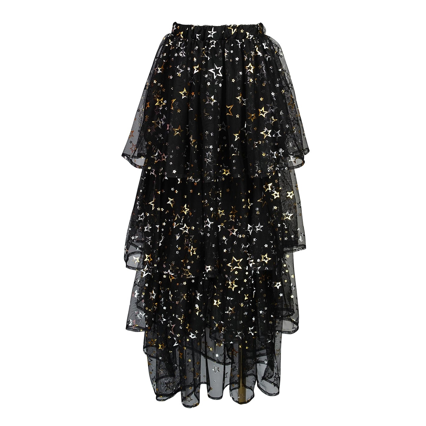 Golden Stars Tiered Maxi Skirt