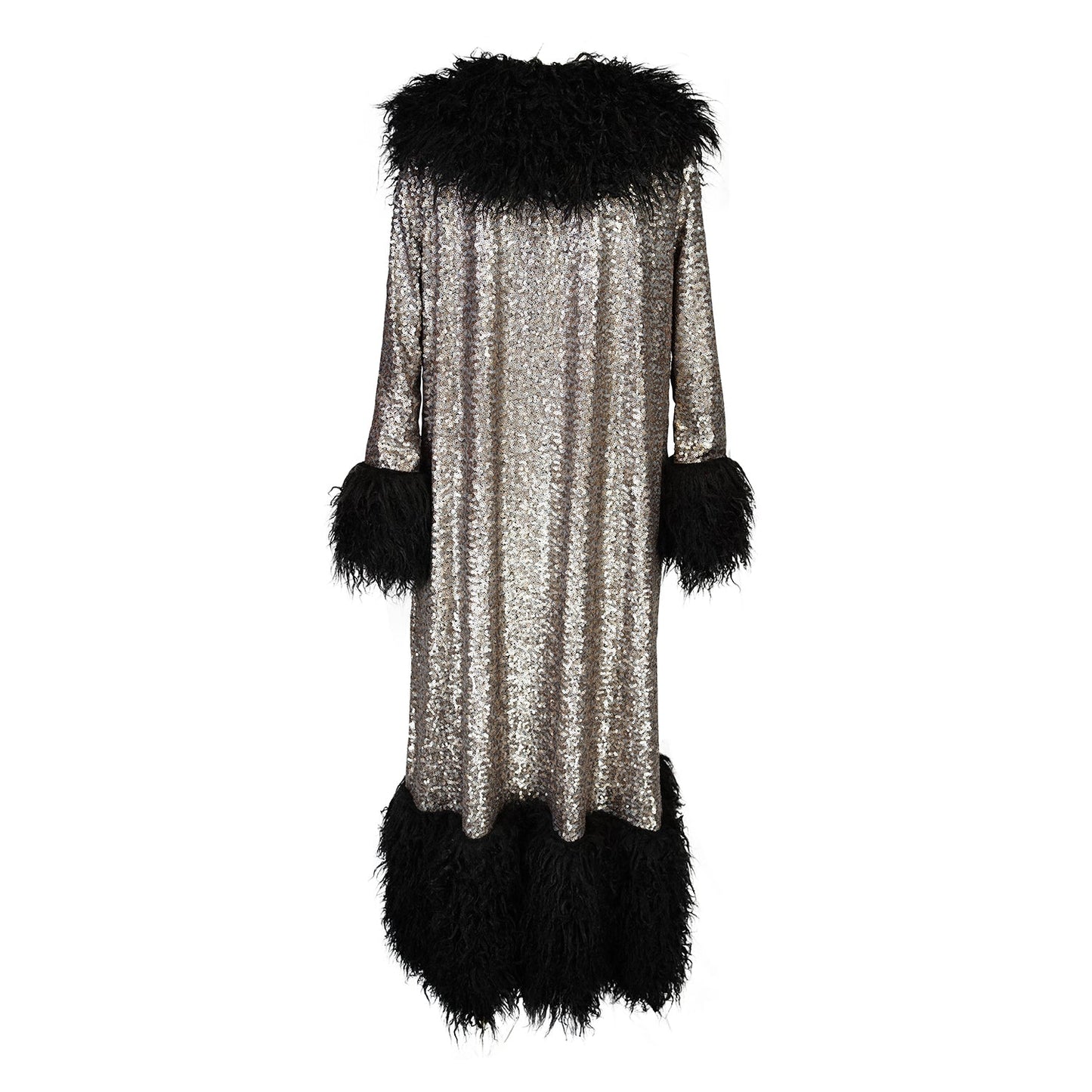 Penny Deluxe Buxom Gunmetal Faux Fur Jacket