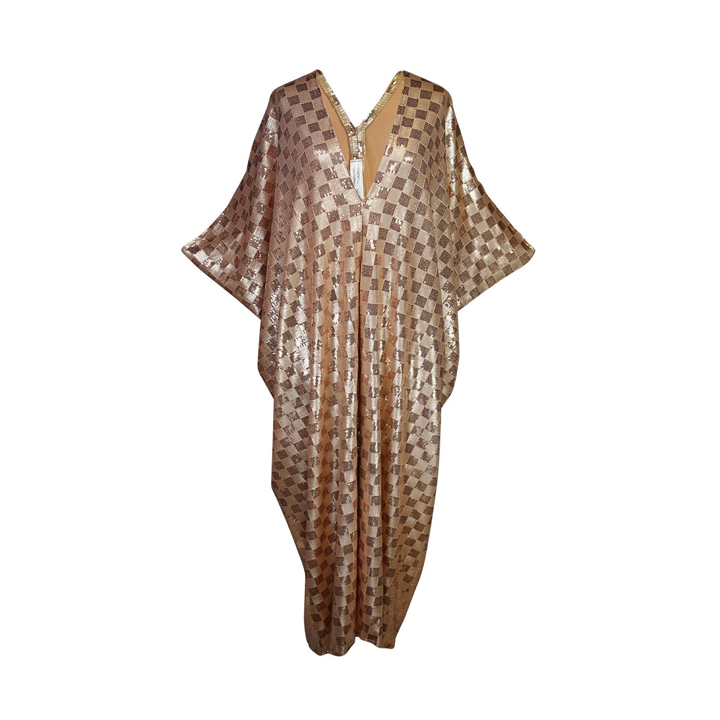 The Muse Sequin Caftan in Gold