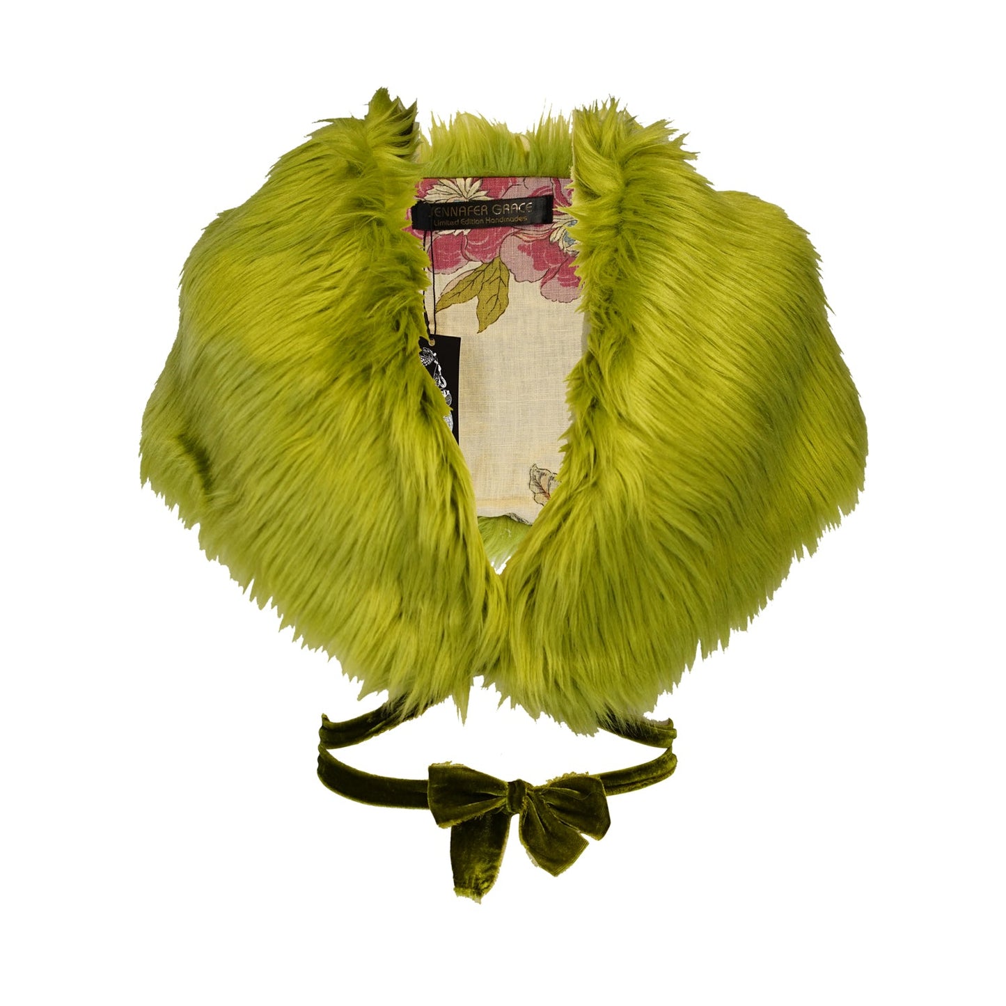 Moss Faux Fur Velvet Knot Stole