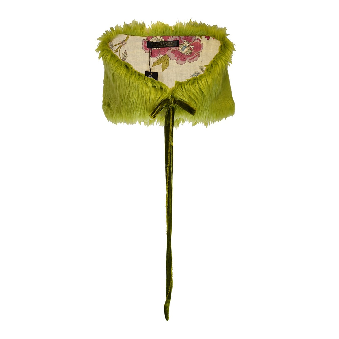 Moss Faux Fur Velvet Knot Stole