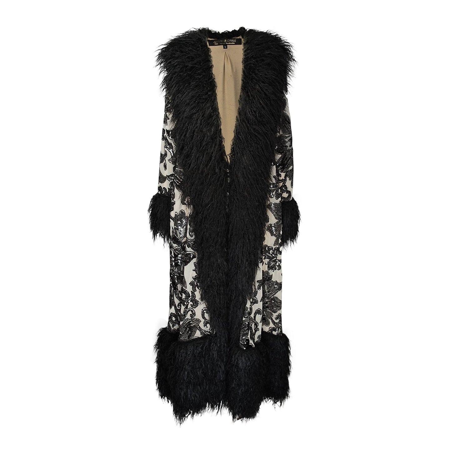 Penny Deluxe Charnelle Sequin Faux Fur Coat