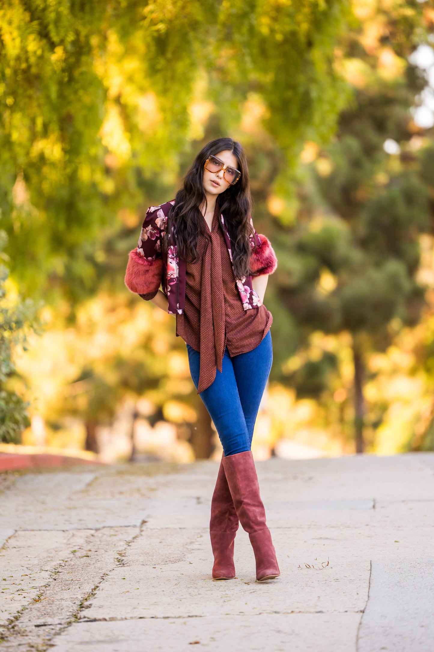 Plum Nouveau Disco Faux Fur Crop Jacket