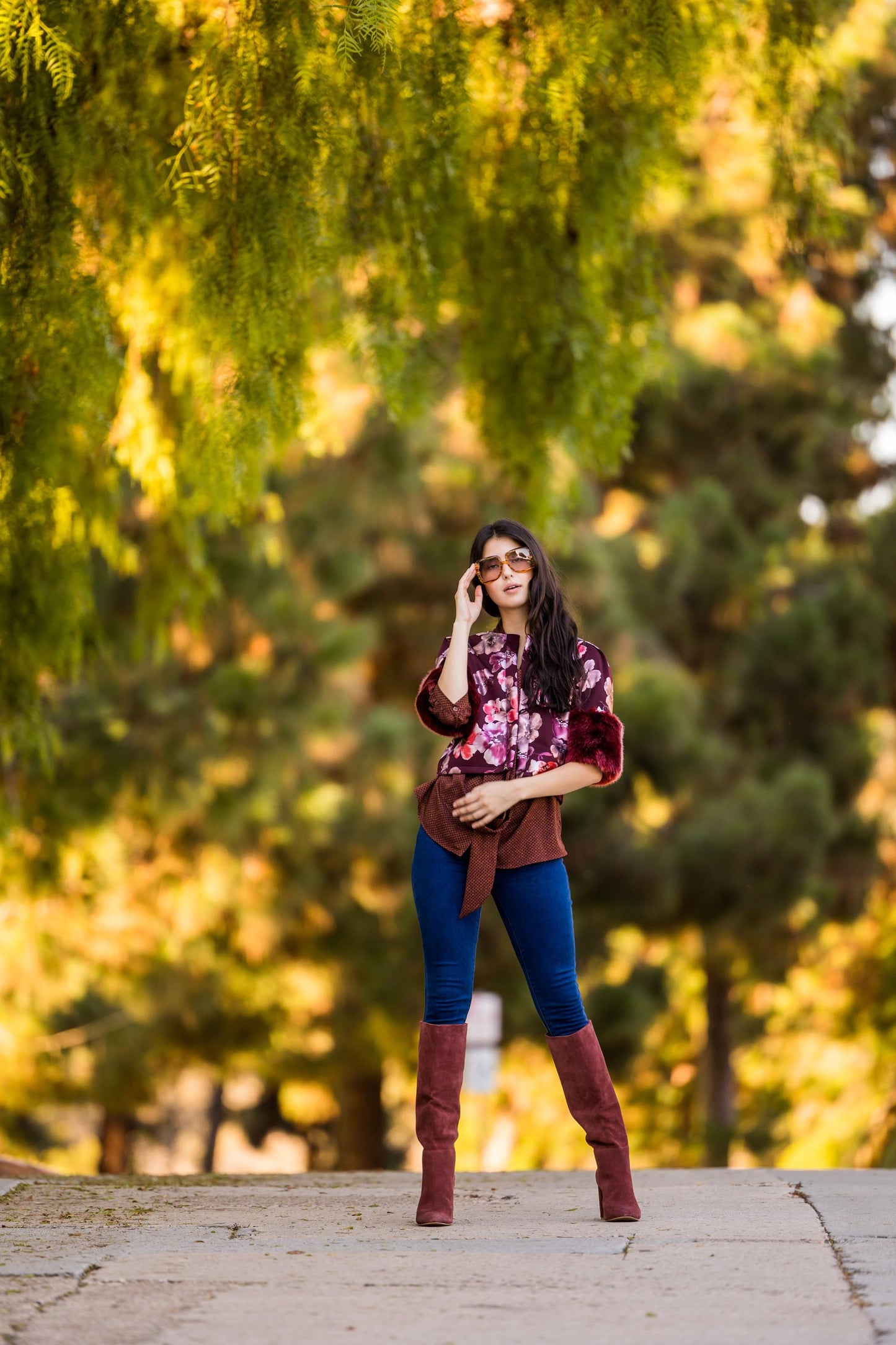 Plum Nouveau Disco Faux Fur Crop Jacket