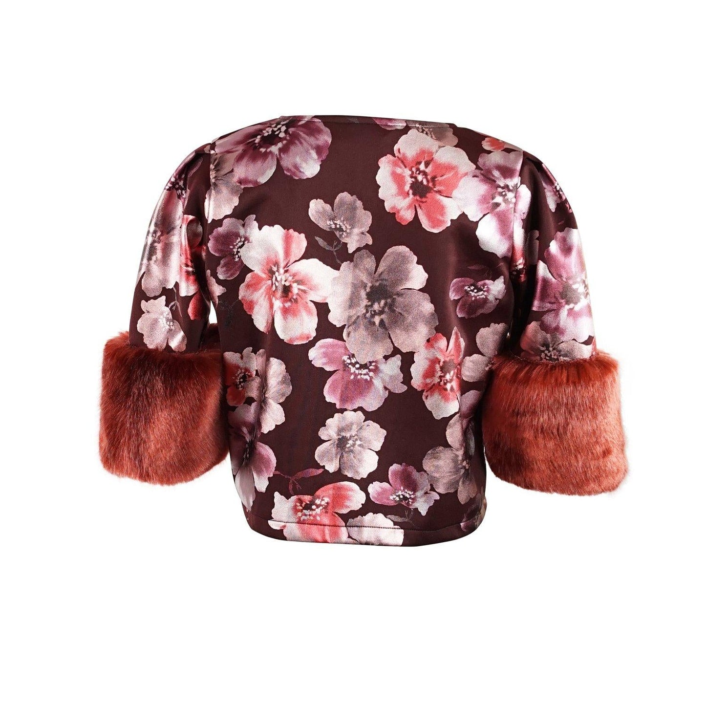 Plum Nouveau Disco Faux Fur Crop Jacket