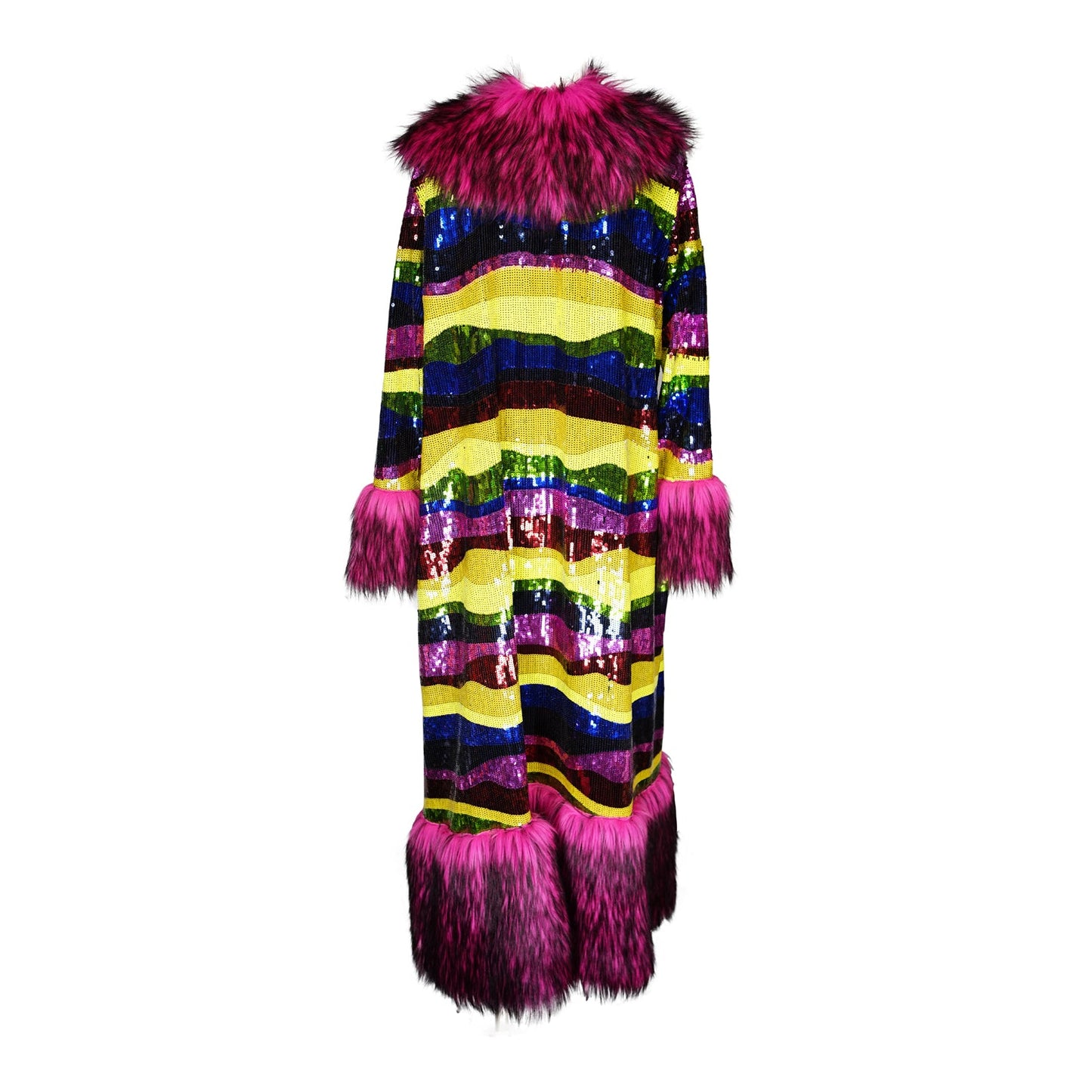 Penny Deluxe Rainbow Road Faux Fur Jacket