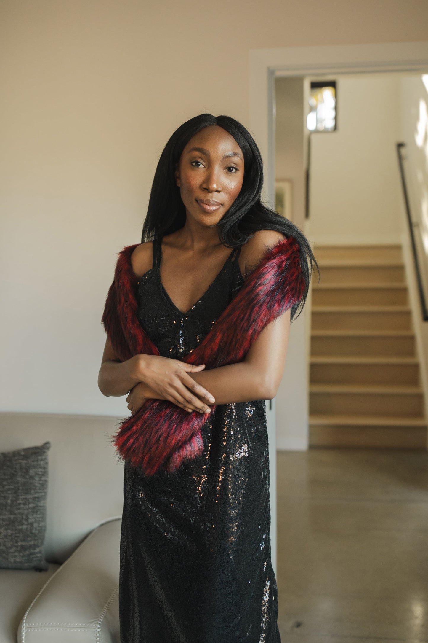 Roja Faux Fur Scarf