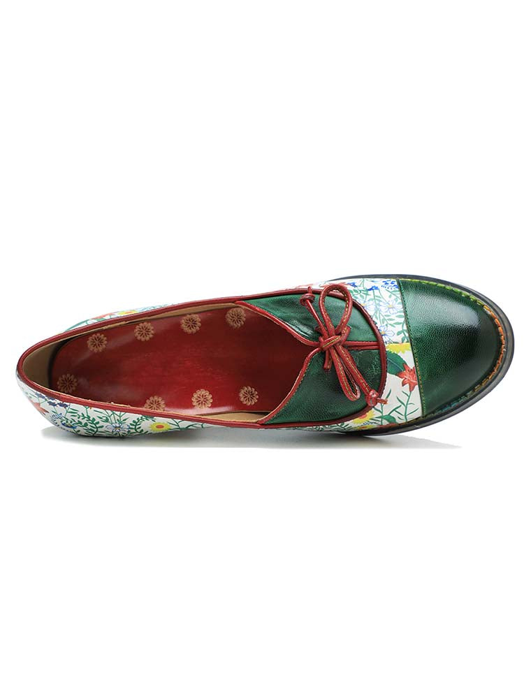 Starlit Confidence Vintage Embossed Leather Shoes Classic