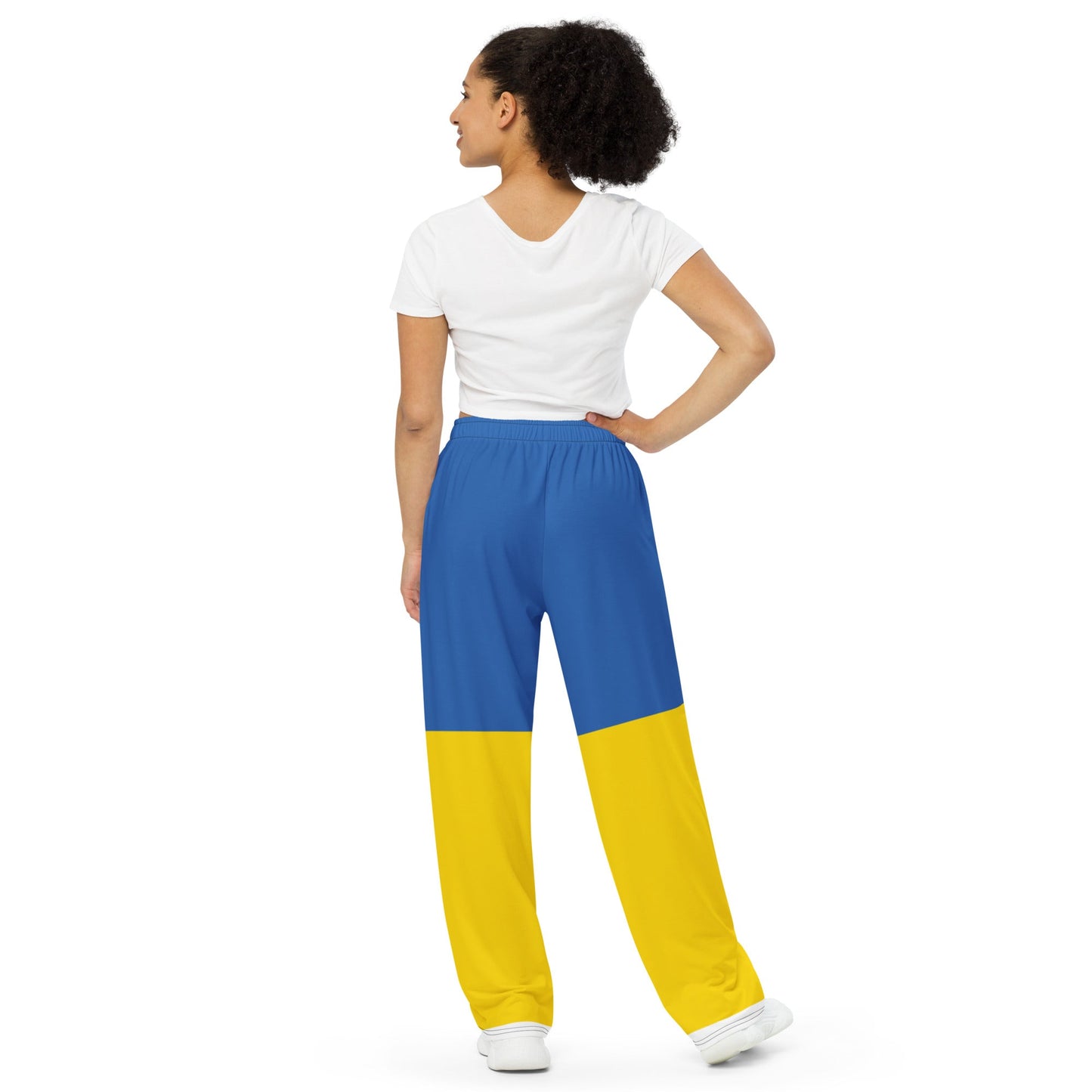 Ukrainian Flag Wide-Leg Pants