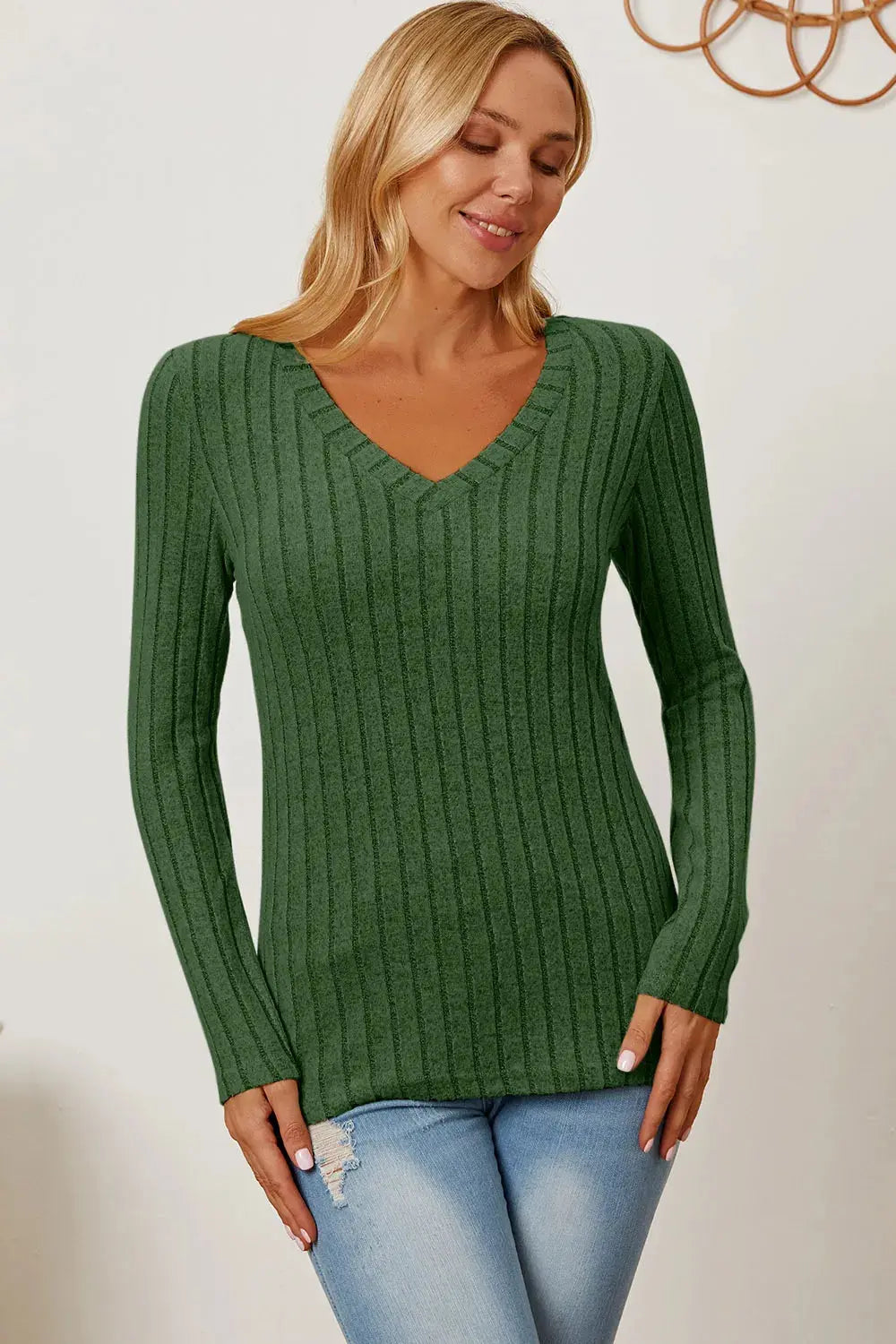 Celestial Comfort Ribbed Long Sleeve Tee