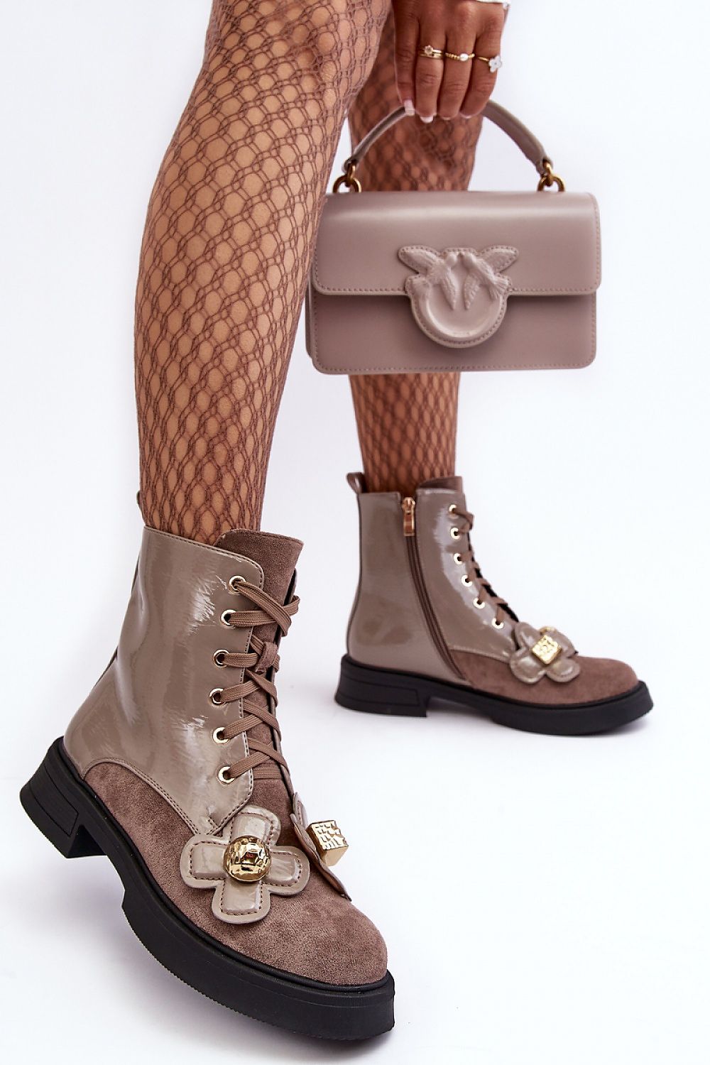 Florynne Floral-Laced Winter Boots