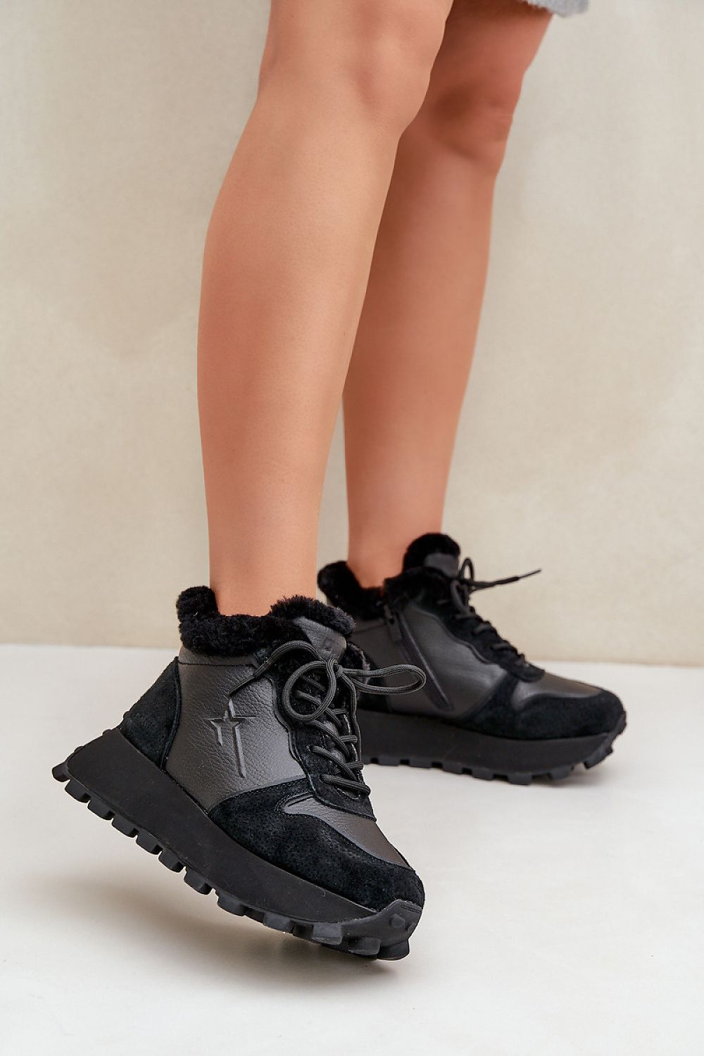 Alverra Winter Leather Sneakers