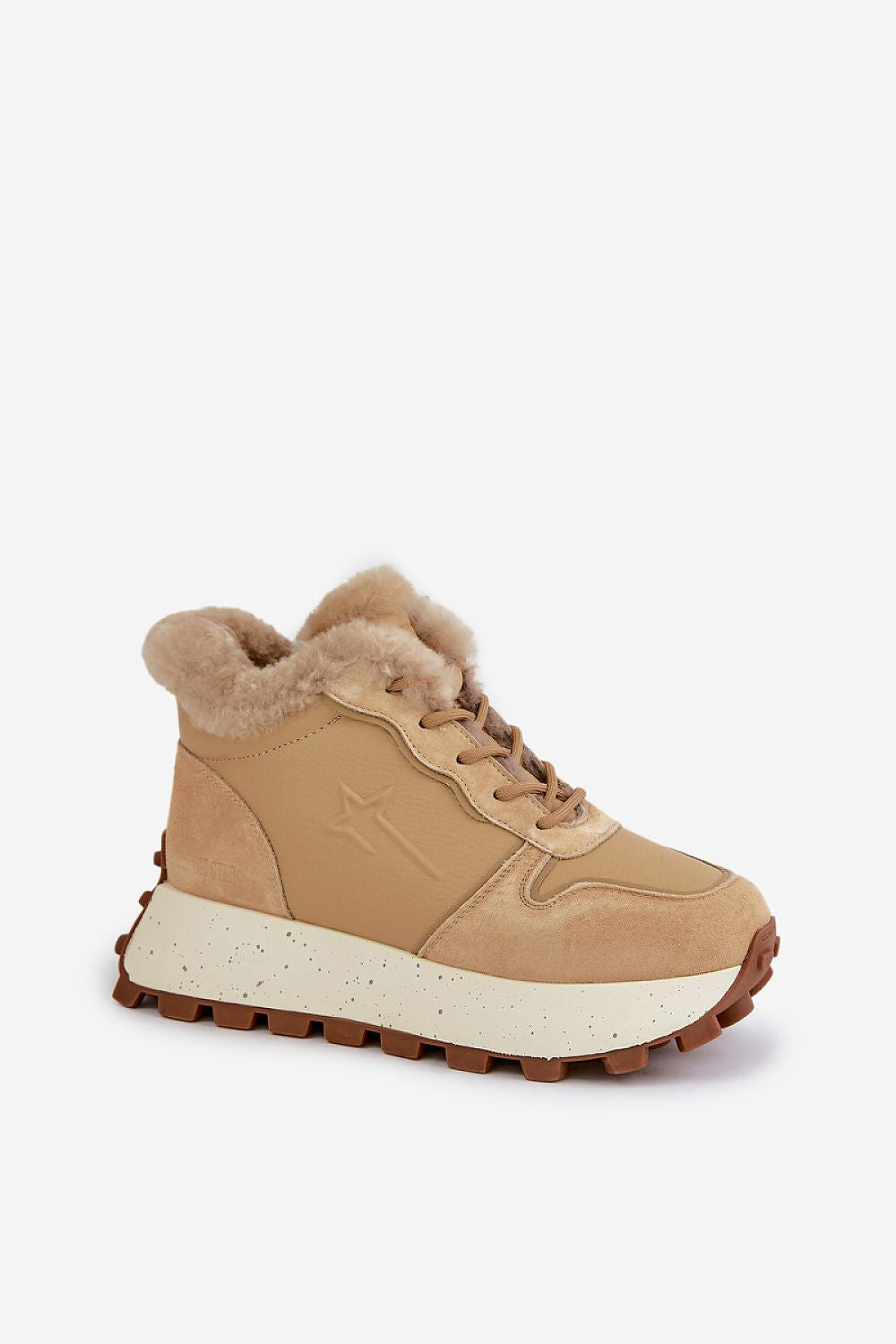 Alvarra Leather Platform Winter Sneakers