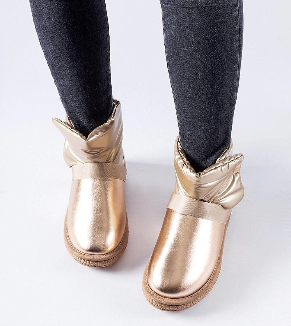 Brivona Glossy Velcro Snow Boots