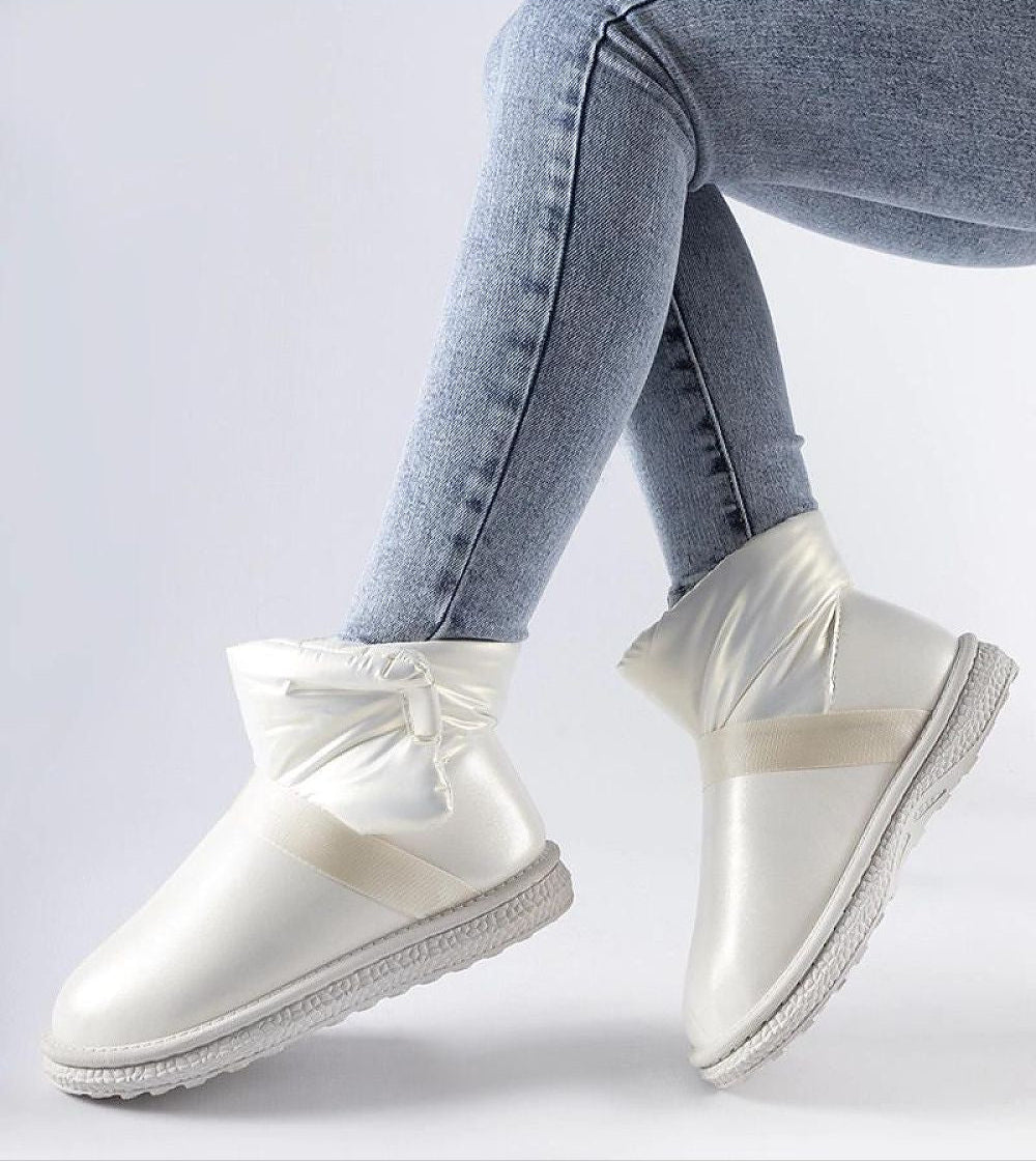 Brivona Glossy Velcro Snow Boots