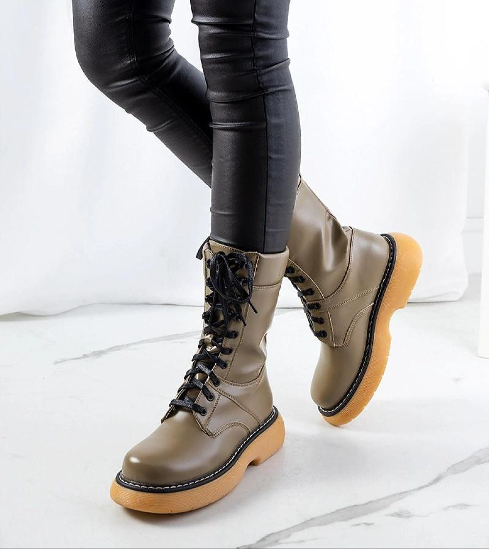 Draxira lace-up combat boots